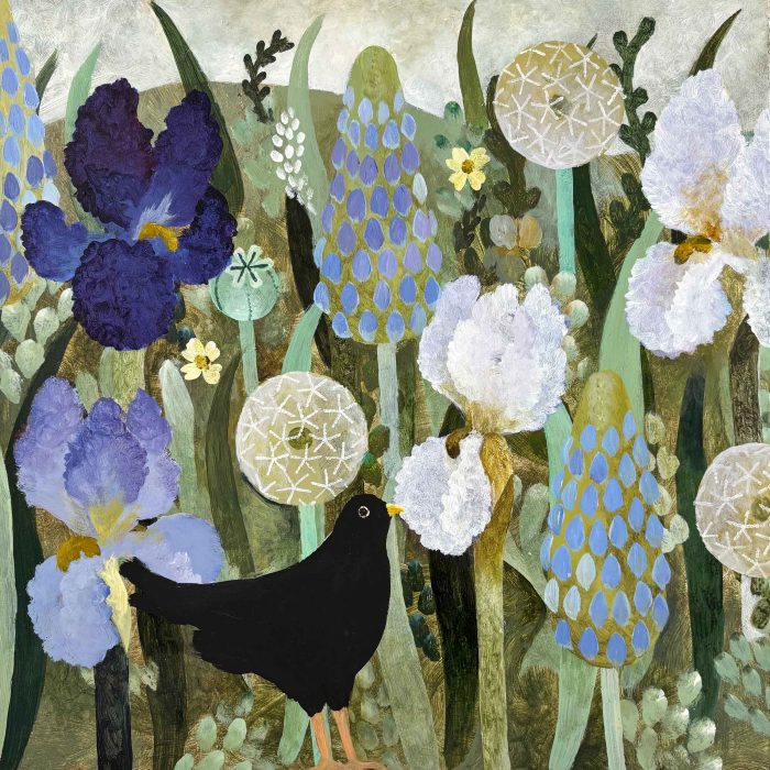 Blue Lupins (print).   Prints by Sarah Bowman. Digital archive print.