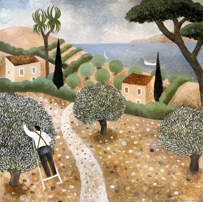 Blue Lupins (print).   Prints by Sarah Bowman. Digital archive print.