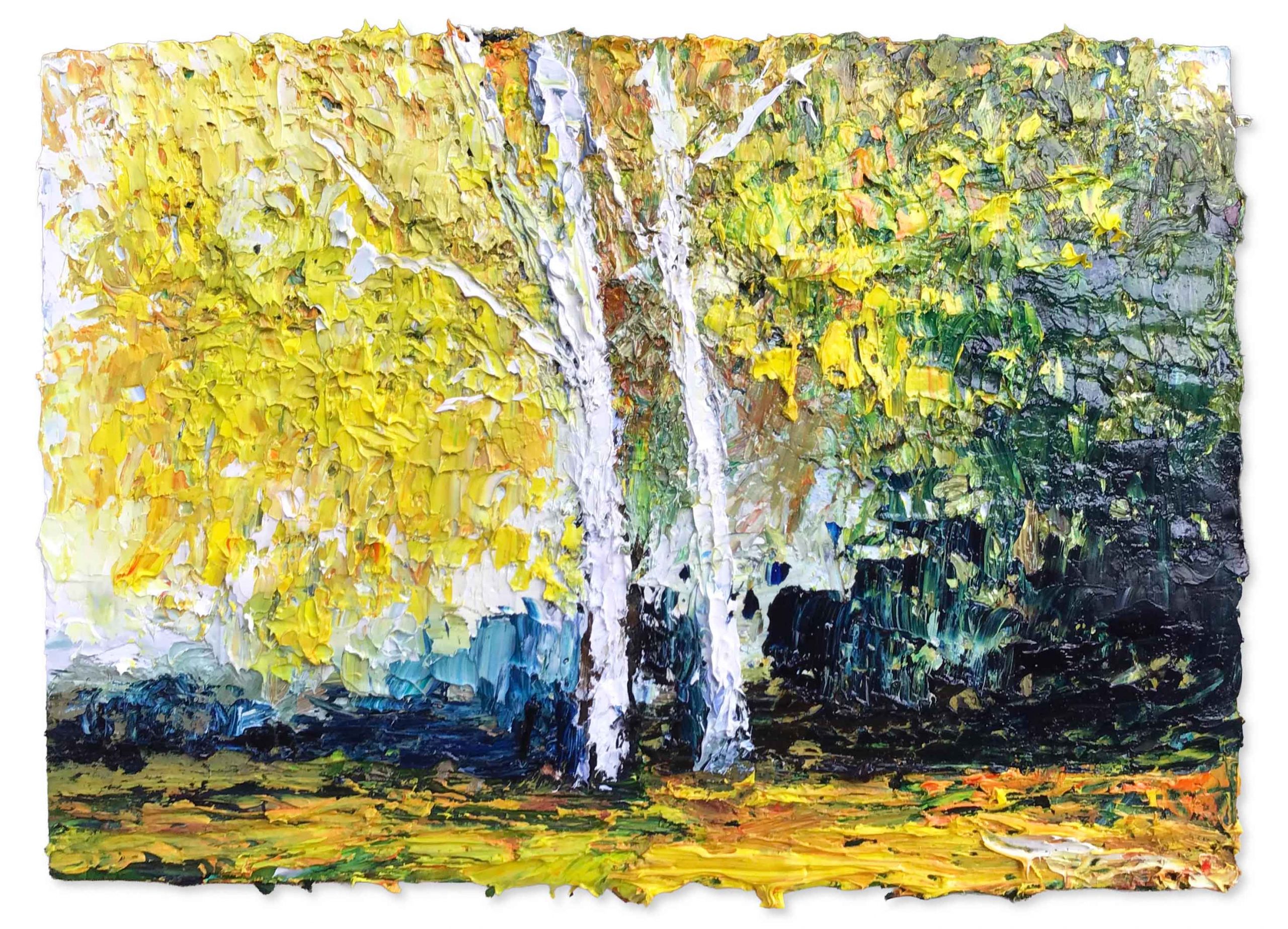 Autumn Foliage. Landscape  Paintings by David Morgan. Oil on board.