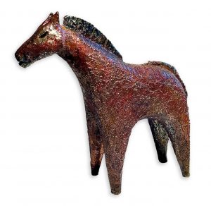 Small Horse (e). Birds & Animals  Ceramics by Henrietta Corbett. Raku ceramic.
