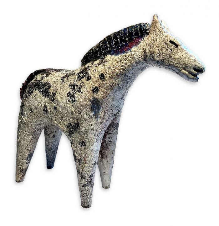 Small Horse (b). Birds & Animals  Ceramics by Henrietta Corbett. Raku ceramic.