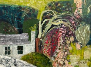 Crocus. Floral Figurative Paintings by Arabella Shand. Oil on board.