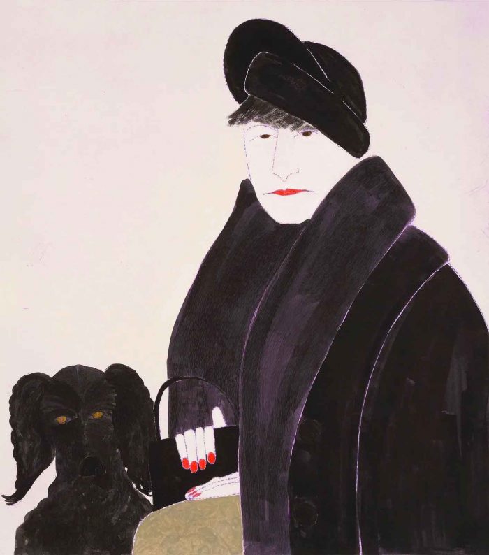 Dorothy Parker. Figurative  Prints by Kate Boxer. Drypoint & ink.