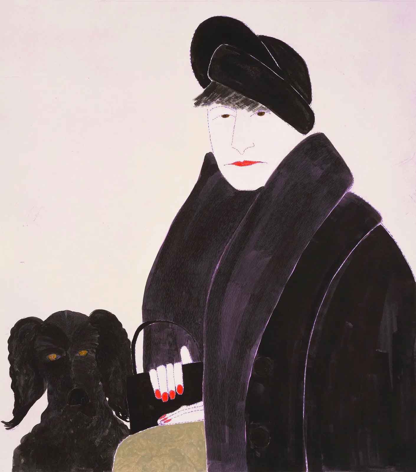 Dorothy Parker. Figurative  Prints by Kate Boxer. Drypoint & ink.