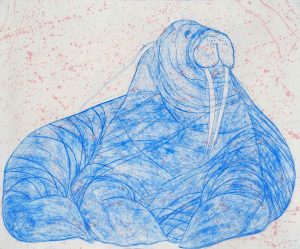 Mendelssohn is Driving Me Mad. Birds & Animals  Prints by Kate Boxer. Drypoint & chine collee.