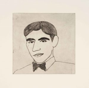 Lorca. Figurative  Prints by Kate Boxer. Drypoint.