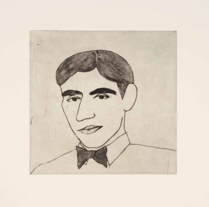 Lorca. Figurative  Prints by Kate Boxer. Drypoint.