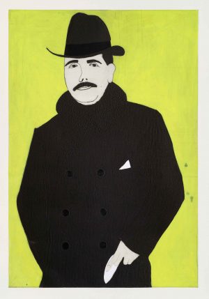 Sergei Diaghilev. Figurative  Prints by Kate Boxer. Drypoint & acrylic ink.