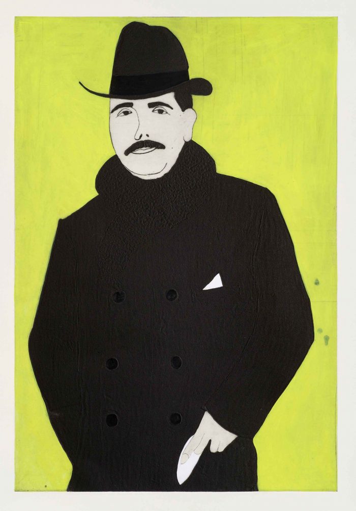 Sergei Diaghilev. Figurative  Prints by Kate Boxer. Drypoint & acrylic ink.