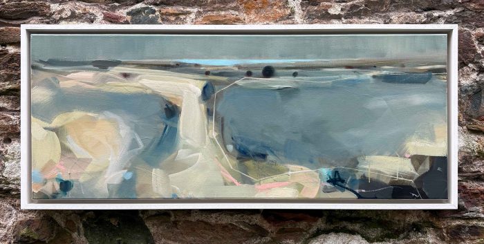 Beneath Summer Sky. Landscape Abstract Paintings by Tamara Williams. Mixed media on canvas.