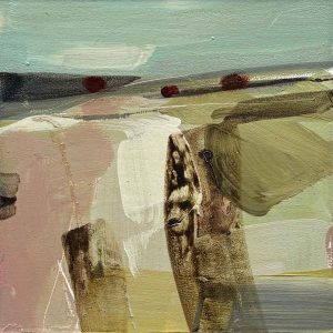 Pink Fables II. Abstract Landscape Paintings by Tamara Williams. Mixed media on panel.