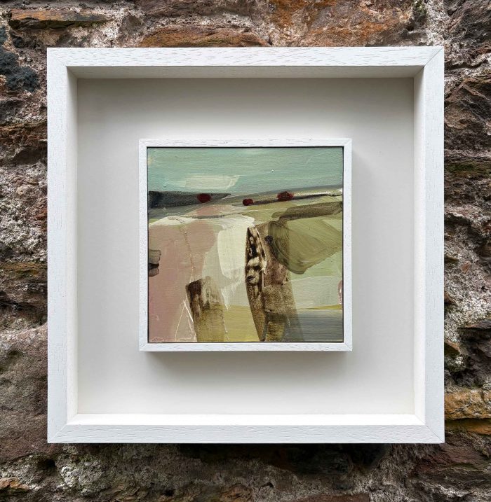 Pink Fables II. Abstract Landscape Paintings by Tamara Williams. Mixed media on panel.