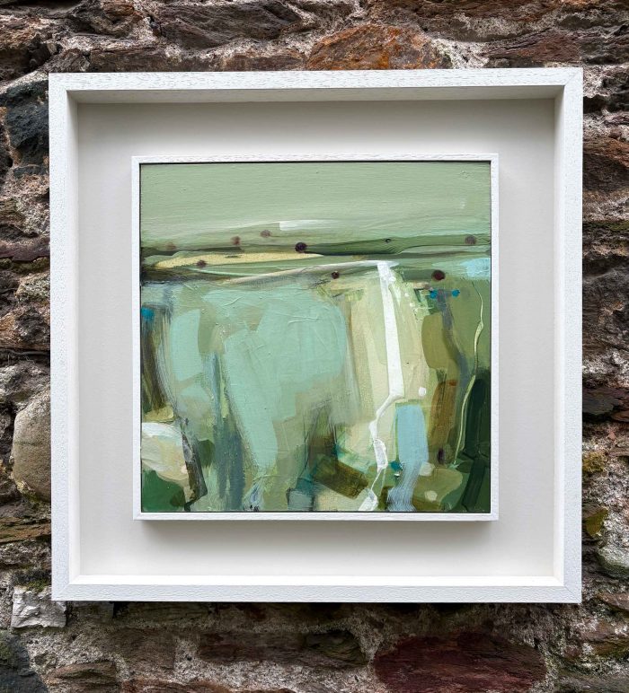 Still Point of Reflection. Landscape Abstract Paintings by Tamara Williams. Mixed media on panel.