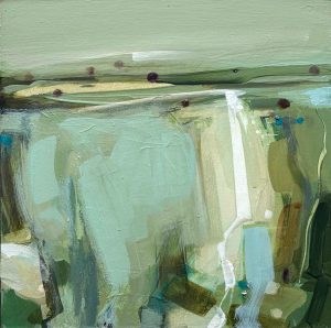 Still Point of Reflection. Landscape Abstract Paintings by Tamara Williams. Mixed media on panel.