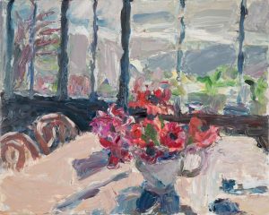 Morning Light, Devon. Still Life Floral Paintings by Lynne Cartlidge. Oil on board.