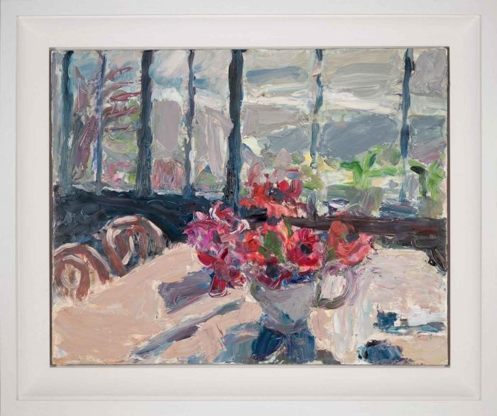 Morning Light, Devon. Still Life Floral Paintings by Lynne Cartlidge. Oil on board.
