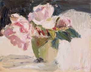 Roses. Still Life Floral Paintings by Lynne Cartlidge. Oil on canvas.