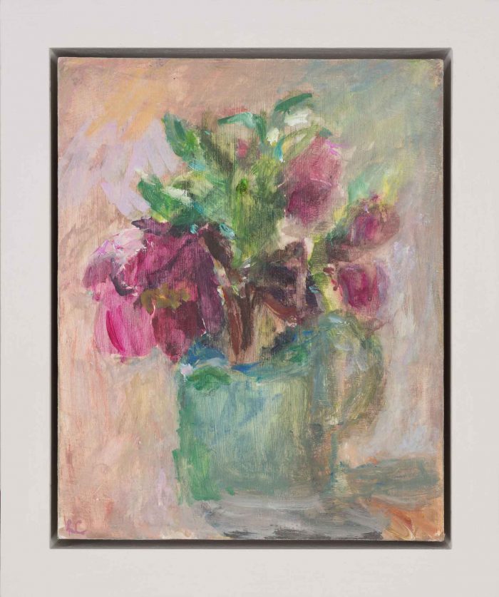 Hellebores. Still Life Floral Paintings by Uncategorised. Gouache on card & board.