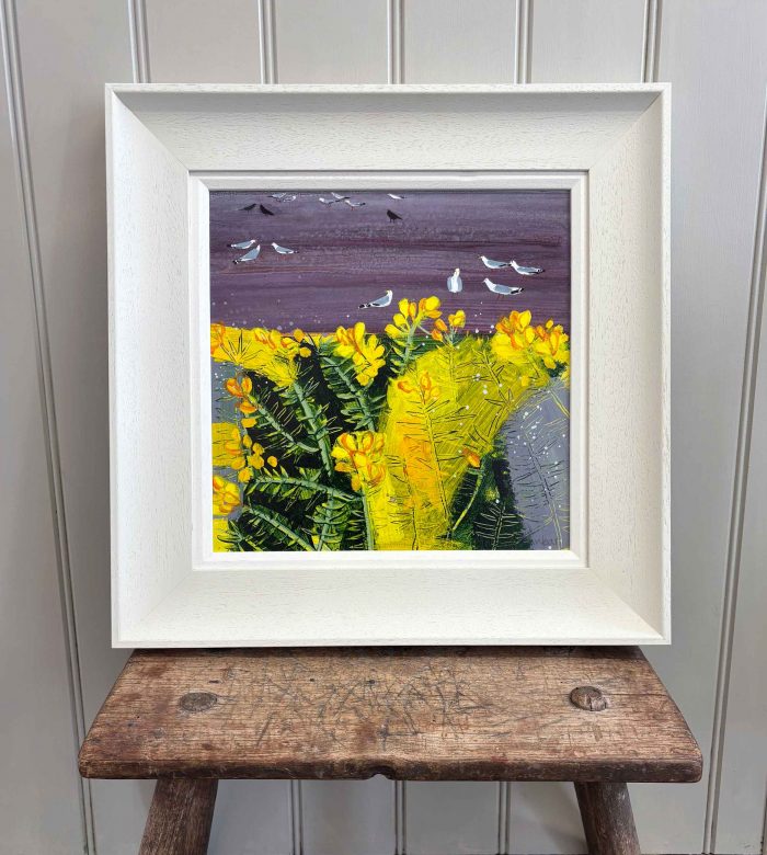 Gorse. Landscape Floral Paintings by Emma Dunbar. Acrylic on board.