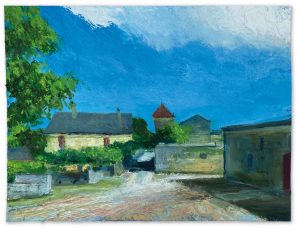 Le Carlat. European Landscape Paintings by David Morgan. Oil on paper.