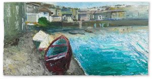 Samphire, Mousehole. Cornwall Landscape Paintings by David Morgan. Oil on paper.
