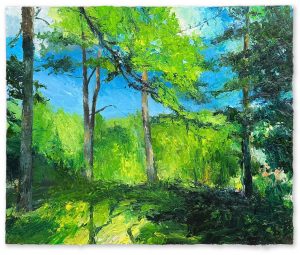 Pines. Landscape  Paintings by David Morgan. Oil on board.