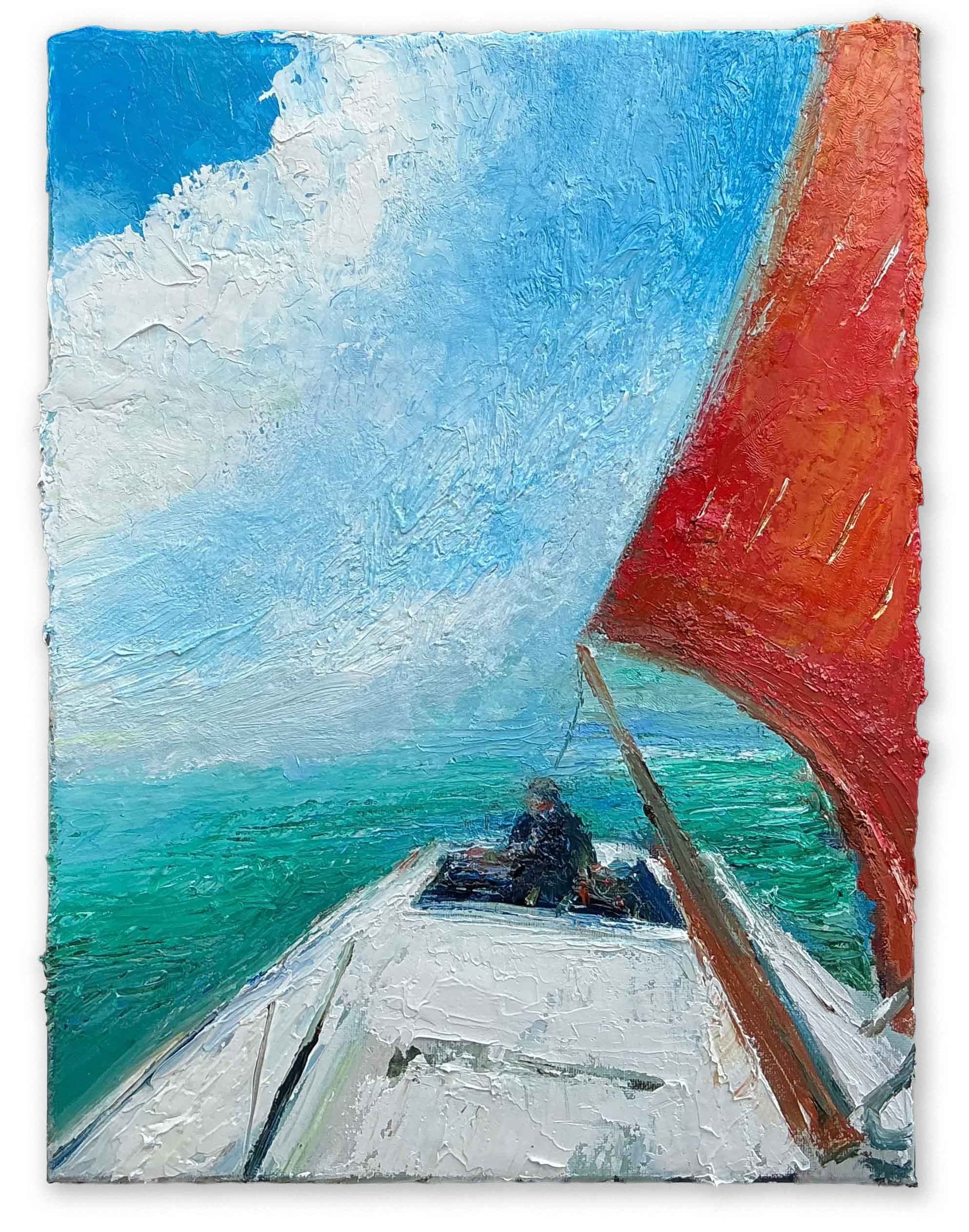 The Sailing Excursion. Seascape  Paintings by David Morgan. Oil on canvas.