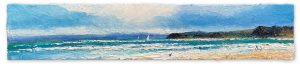 From Orcombe Point, Exmouth. Devon Seascape Paintings by David Morgan. Oil on board.