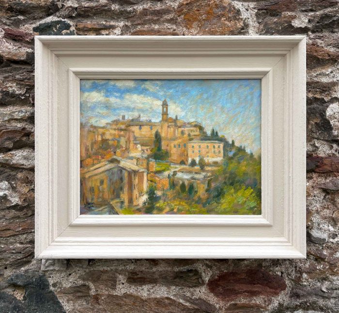 Montepulciano. European Landscape Paintings by Michael Bowman. Oil on board.