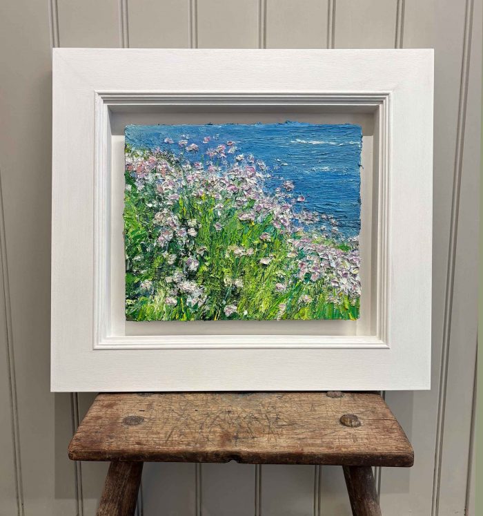Thrift. Landscape Floral Paintings by David Morgan. Oil on board.