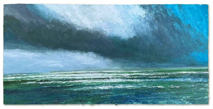 White Surf. Seascape  Paintings by David Morgan. Oil on board.