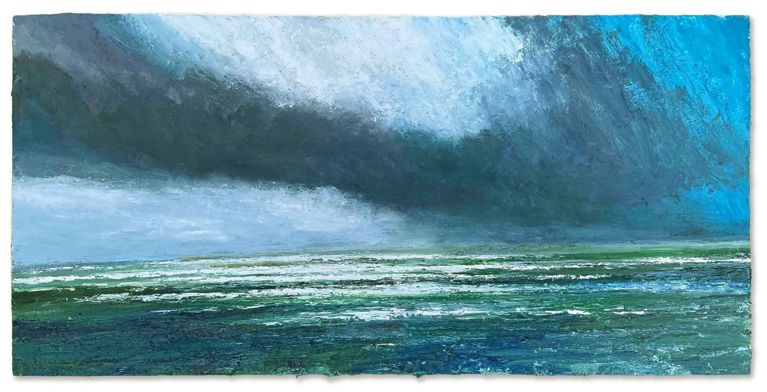 White Surf. Seascape  Paintings by David Morgan. Oil on board.